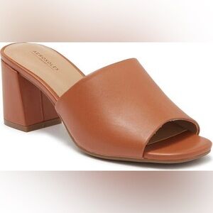 Aerosoles‎ Cassy Slide Sandal Mule Tan Sz 7 Comfort